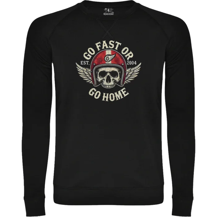 Sudadera negra biker Go Fast de 4People