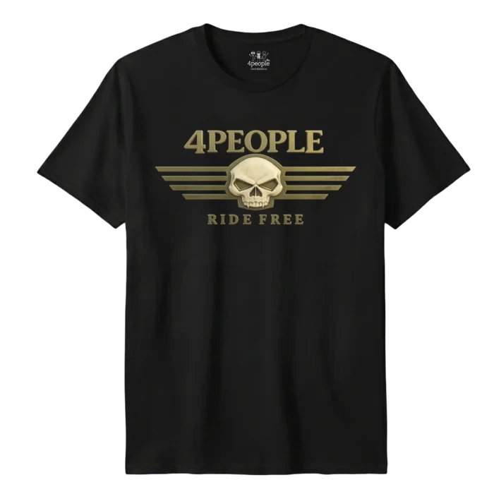 Camiseta Biker Negra Ride Free